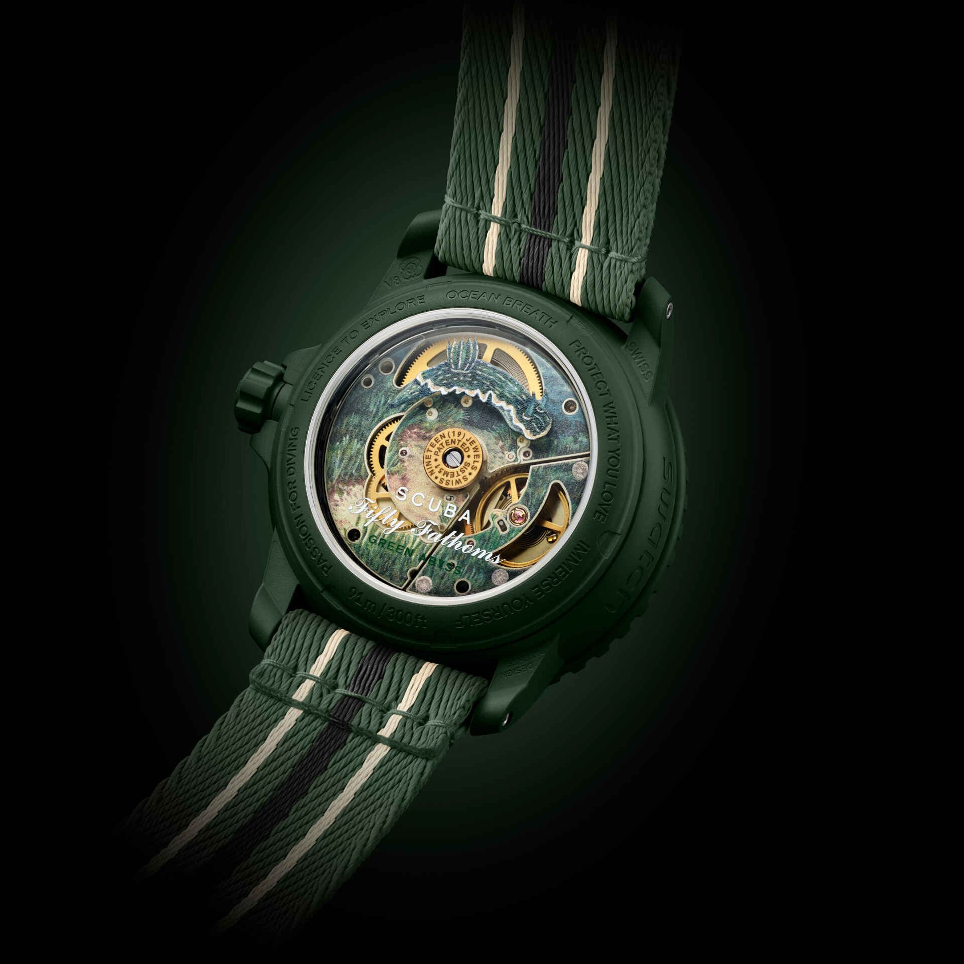 ブランパン×スウォッチ　スキューバ　フィフティ　ファゾムス　グリーン　アビス GREEN ABYSS - SO35G100 | Bioceramic Scuba Fifty Fathoms | Swatch