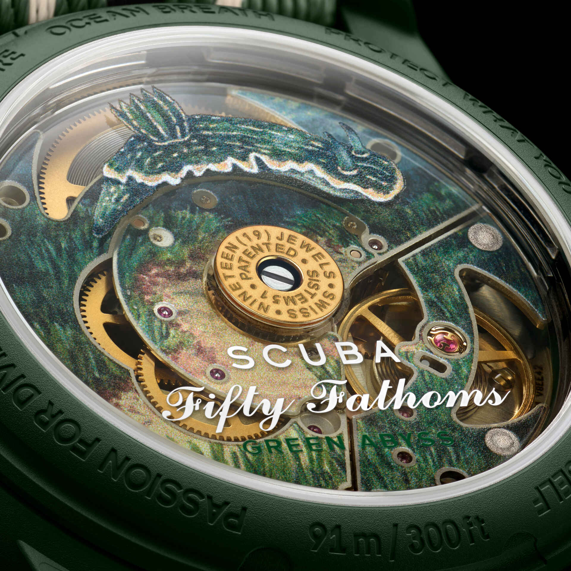 GREEN ABYSS - SO35G100 | Bioceramic Scuba Fifty Fathoms | Swatch