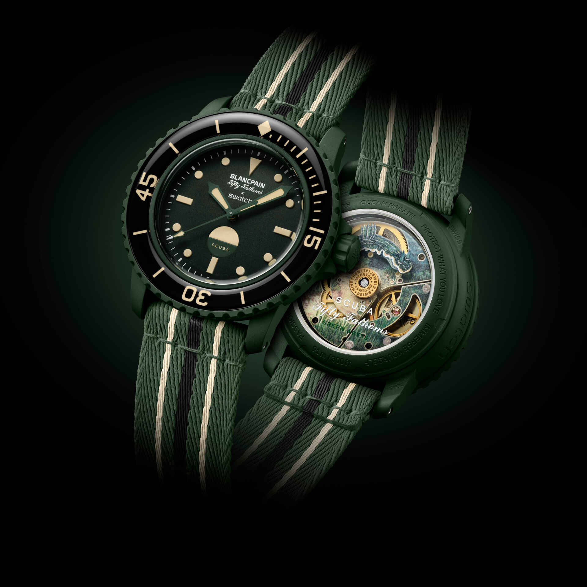 GREEN ABYSS - SO35G100 | Bioceramic Scuba Fifty Fathoms | Swatch