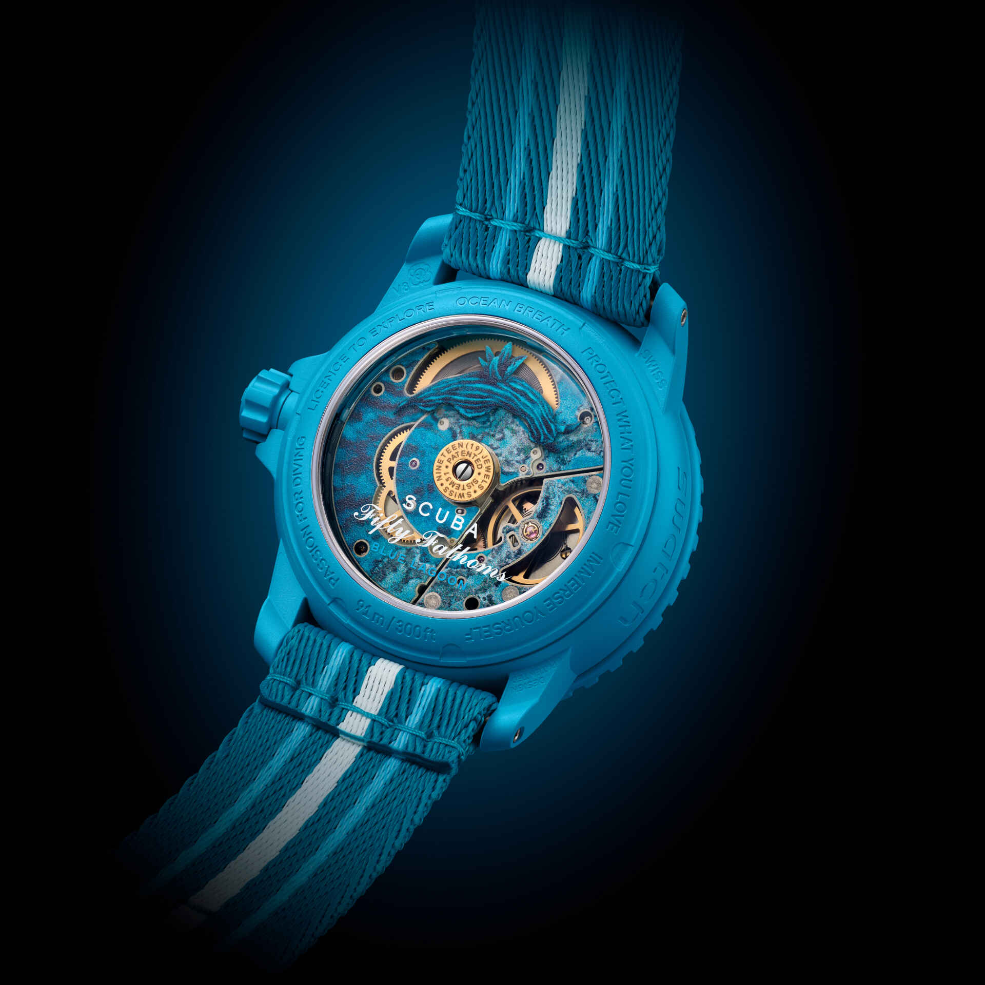 BLUE LAGOON - SO35L400 | Bioceramic Scuba Fifty Fathoms | Swatch