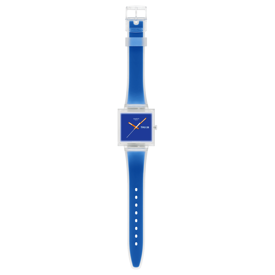 WHAT IFSEE THRU BLUE? - SO38K701 | Square watches | Swatch