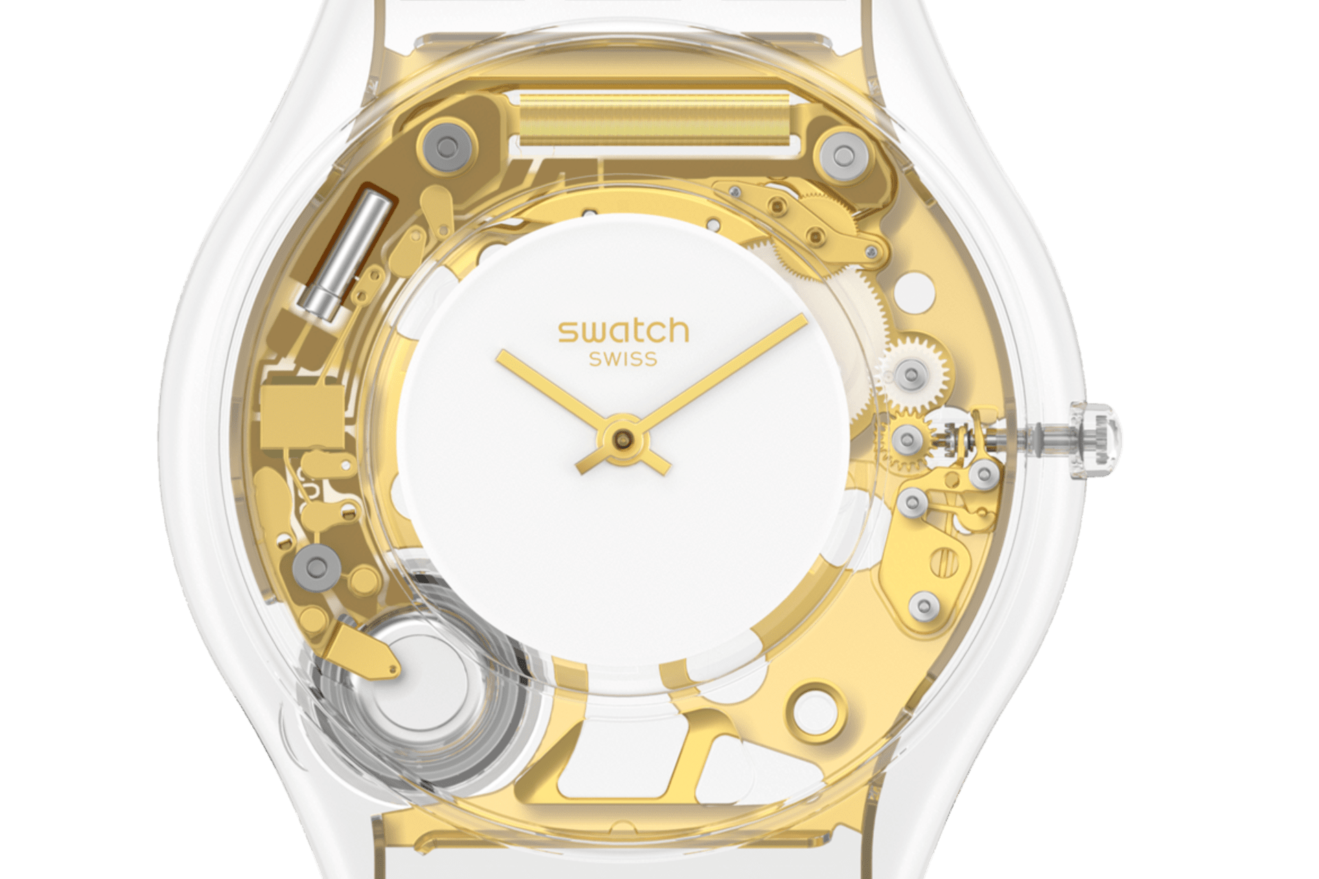 Reloj Swatch dorado de dama