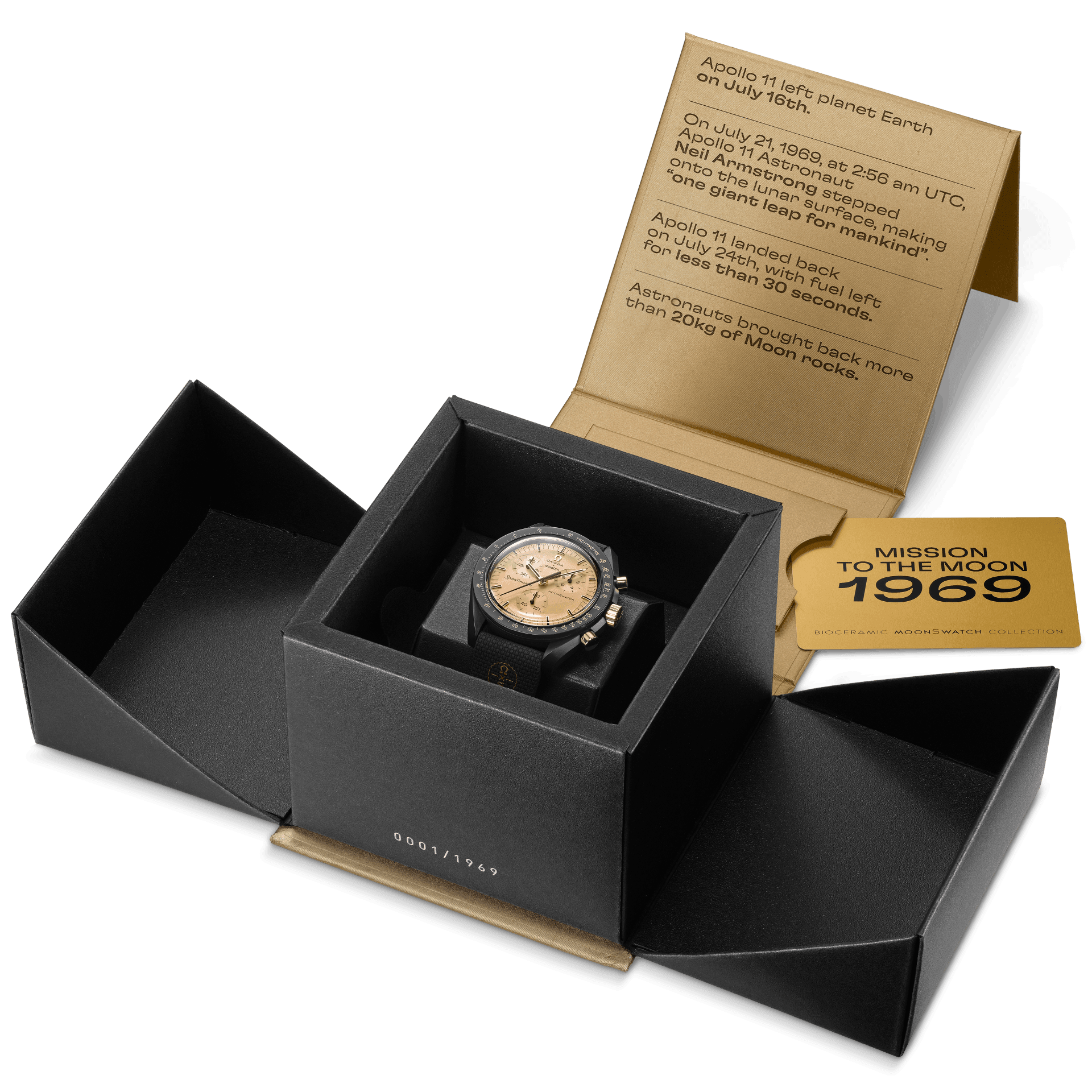 ◆未開封◆Moon Night Gold（ムーンナイト ゴールド） MISSION TO THE MOON 1969 with 18K gold | Bioceramic MoonSwatch