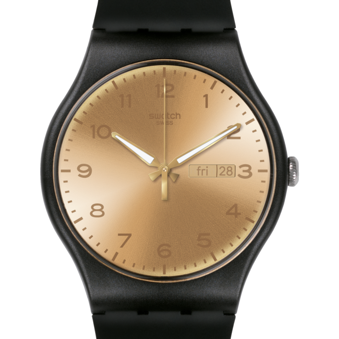 Swatch best sale golden watch