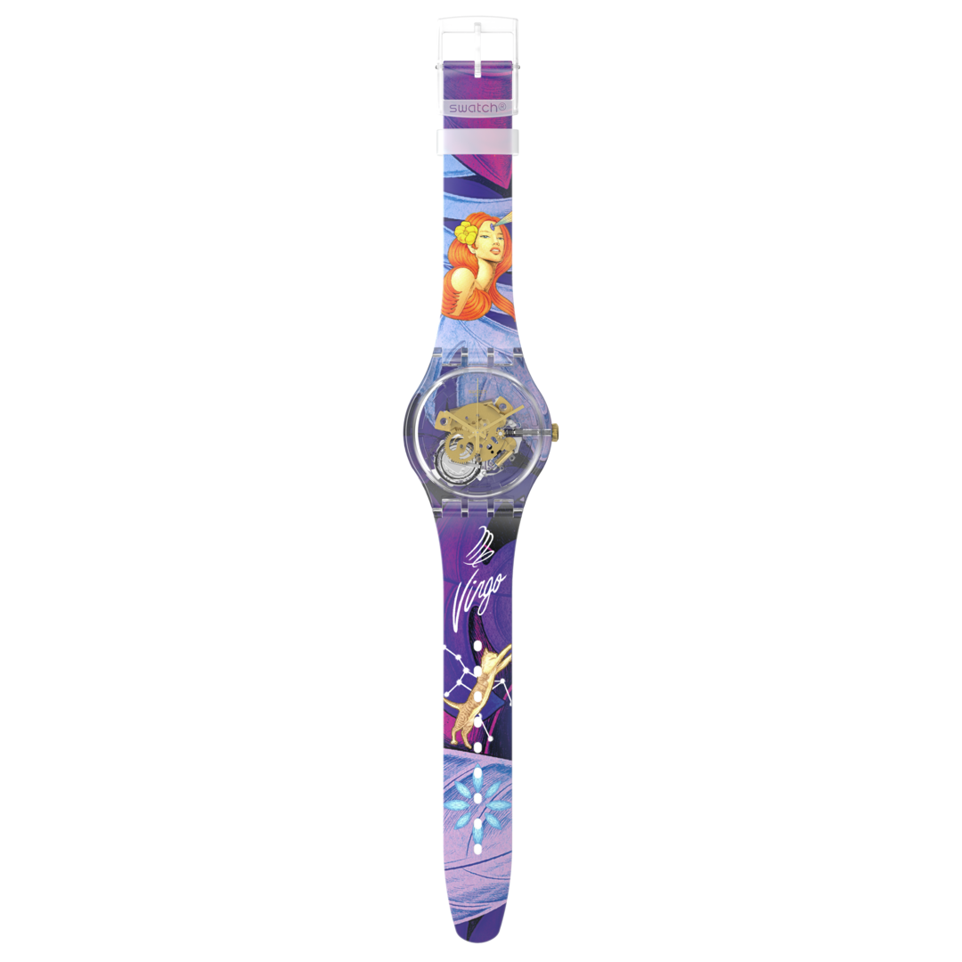 Personalised Wrist Watch with Virgo Arabic Design