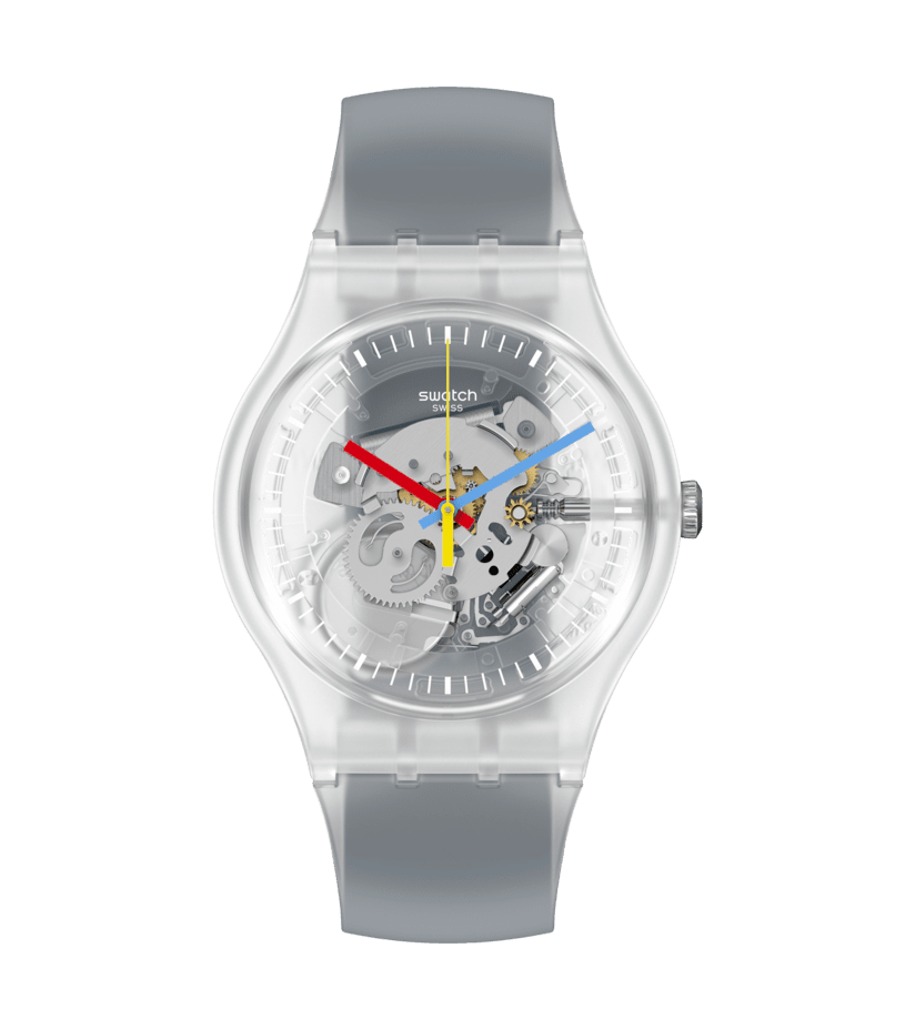 swatch watches clear