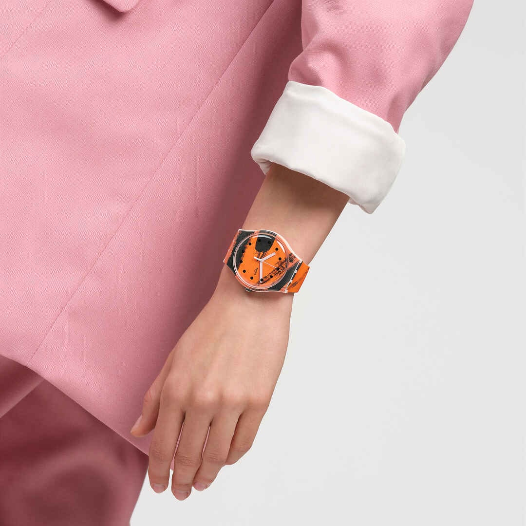 BARNS-GRAHAM'S ORANGE AND RED ON PINK - SUOZ362 | Swatch® 日本