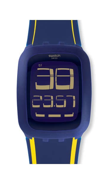 swatch led watch