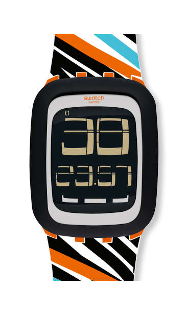 swatch women's digital watch