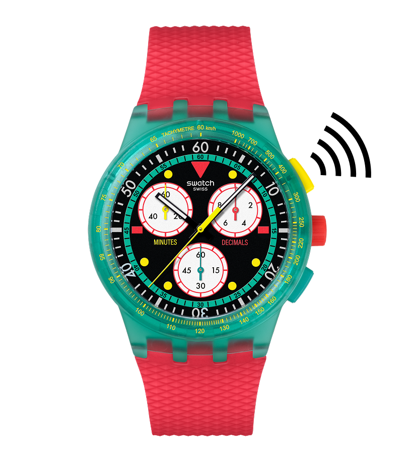 View of product SWATCH NEON EMERALD CHRONO PAY!