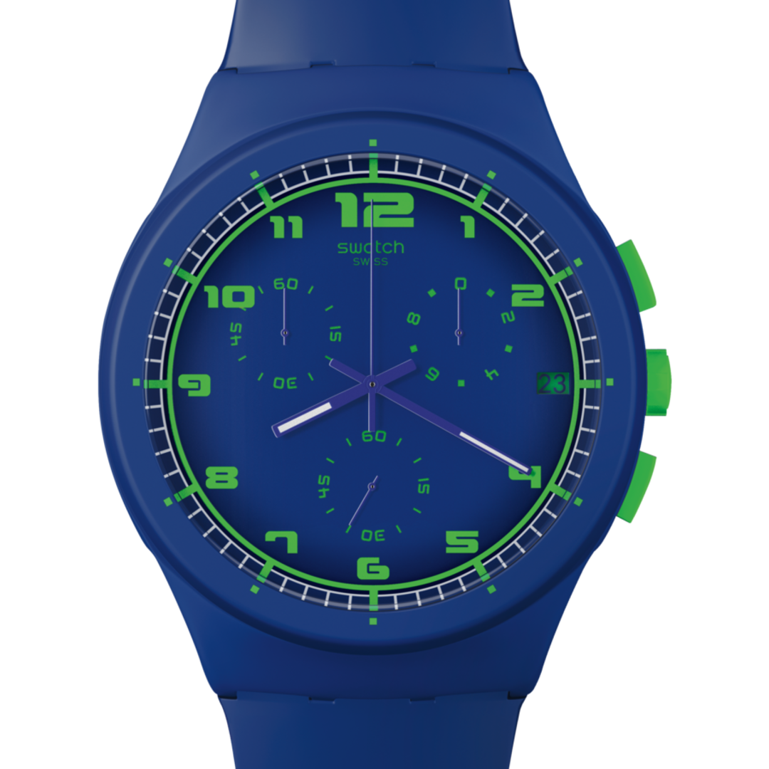 Swatch Plastic - New Chrono ASUSN400 SUSN400 Blue C Strap