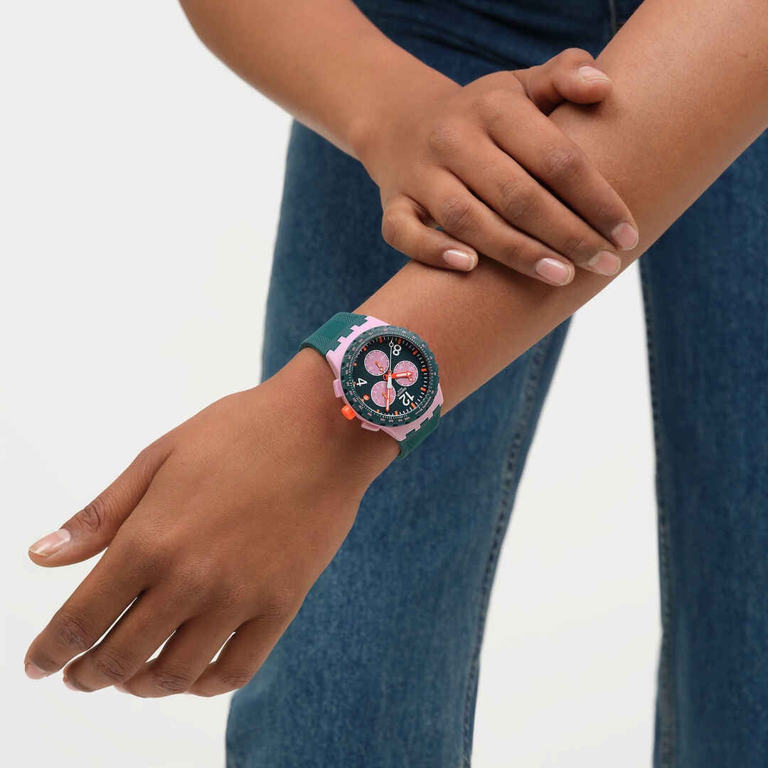 稼働 swatch RONY 腕時計 ストーンベゼル メンズ クロノグラフ h ウォッチ (腕時計) : クロノグラフ | Swatch® 日本
