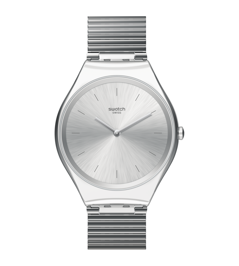 Reloj Swatch De Mujer Skin Irony Plateado Syxs103gg