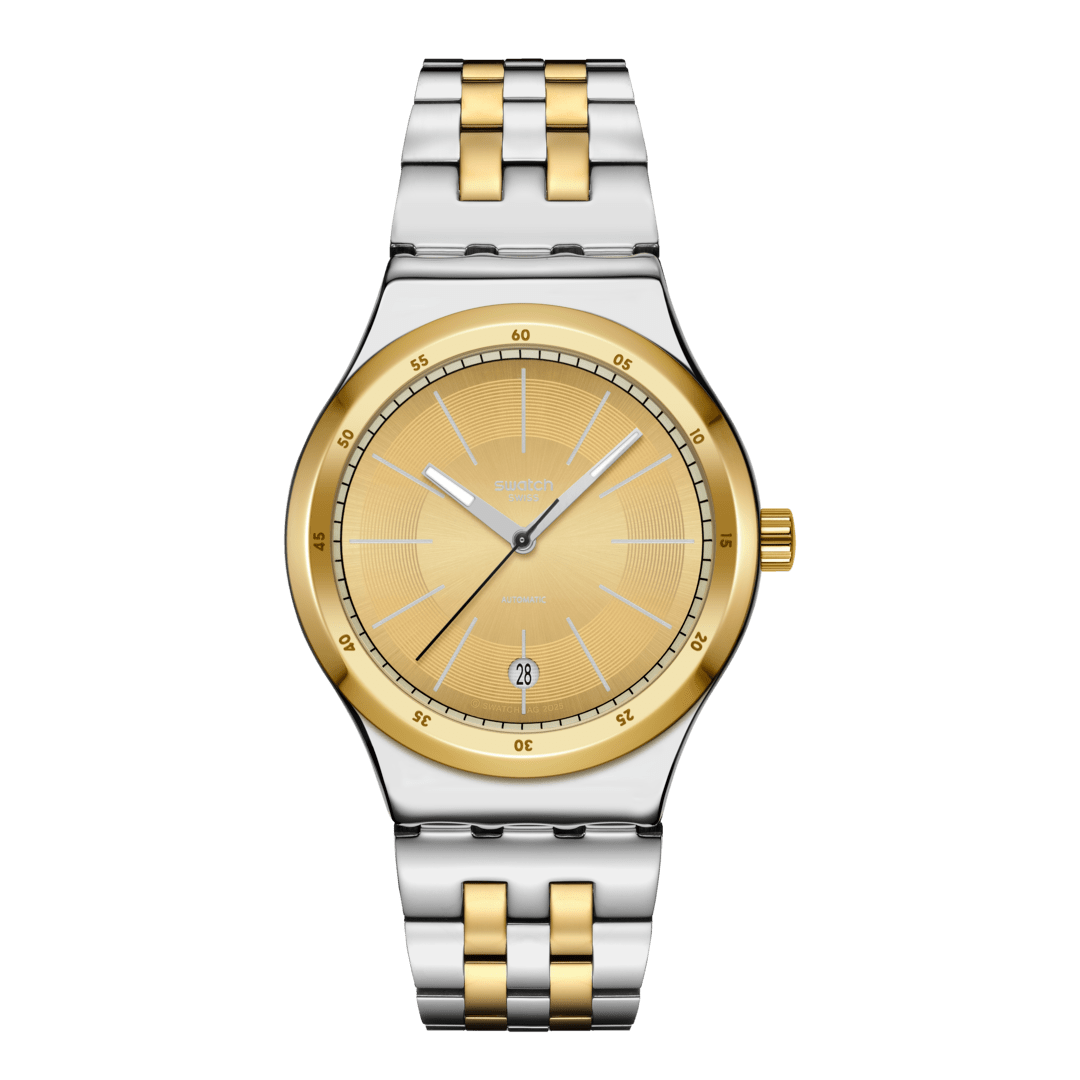 ❣️美品❣️❣️Swatch スウォッチ❣️自動巻き時計 ゴールド/シルバー　23石 GOLDCLOAK MECHANISM - YIS437G | Swatch® Official Online Store