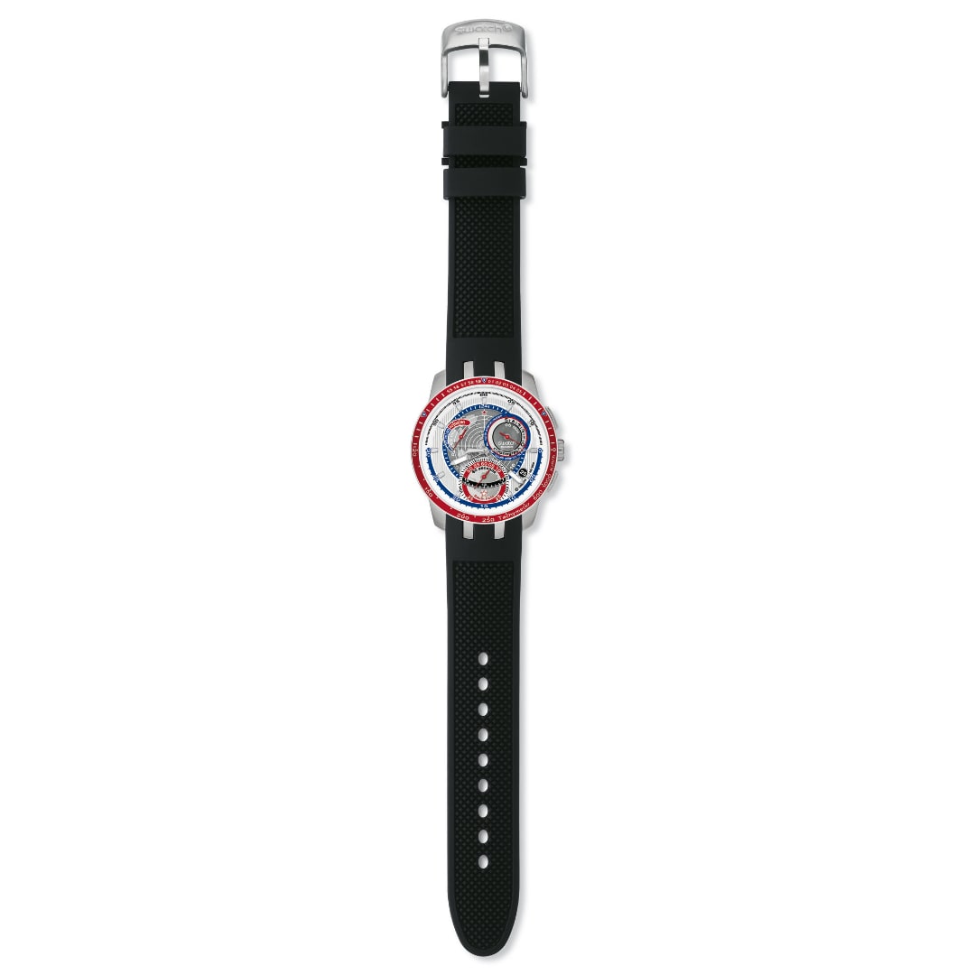 スウォッチ swatch YRS412 DARKSURFACES レトログラード-