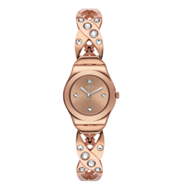 Swatch rose sale gold watch