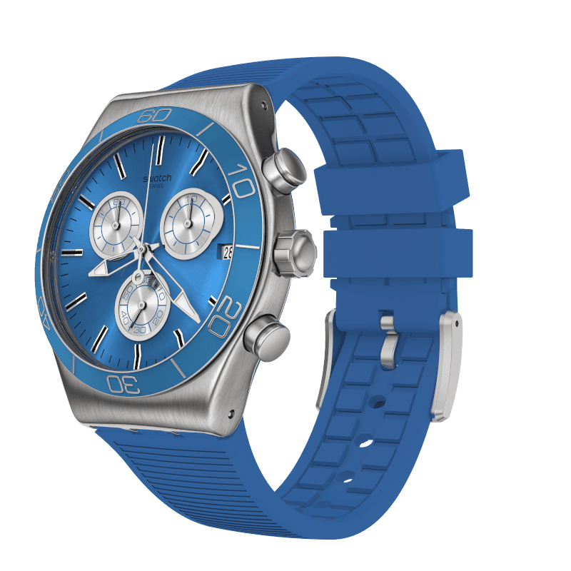 Blue best sale swatch watch