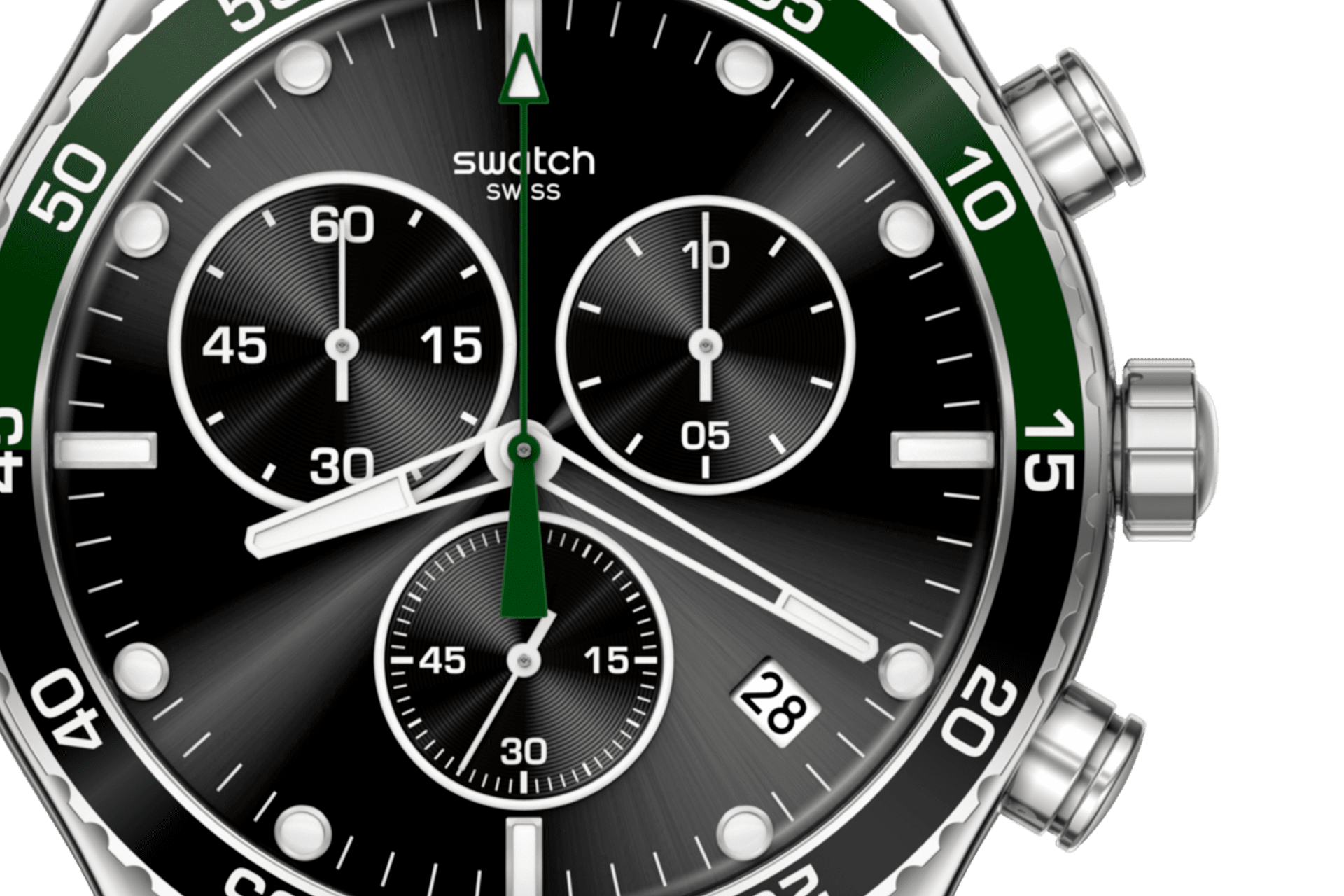 Reloj Hombre Swatch Irony Chrono Dark Green Irony YVS506G Cronógrafo -  Crivelli Shopping